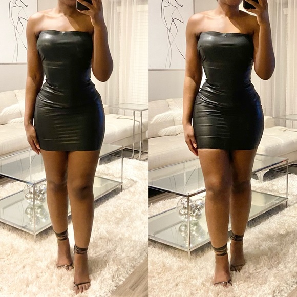 Dresses & Skirts - Faux Leather Mini Bodycon